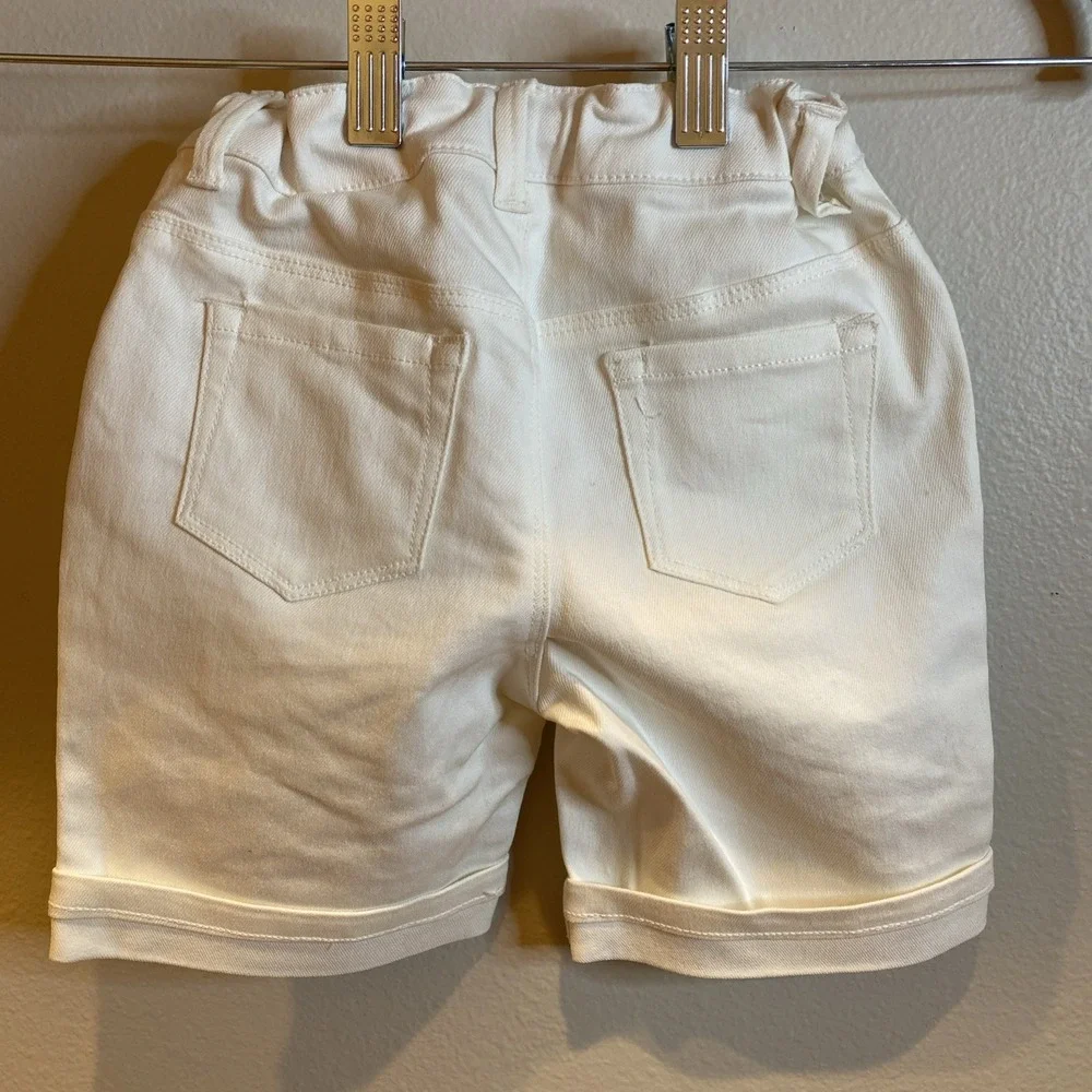 Gymboree Girls White Denim‎ Bermuda Short Size 6 NWOT 2017 Tag